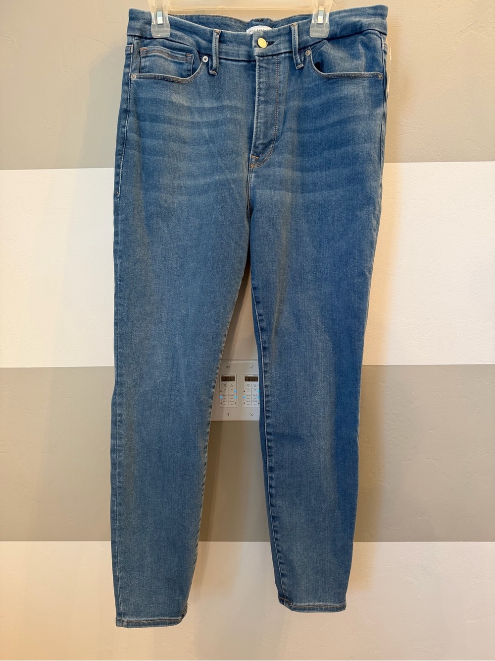 Good American NWT Always Fits Good Legs Skinny Jeans in denethic blue size 14-16